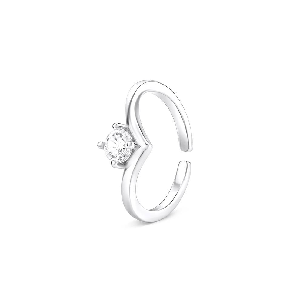 Solitaire CZ Toe Ring - 925 Sterling Silver