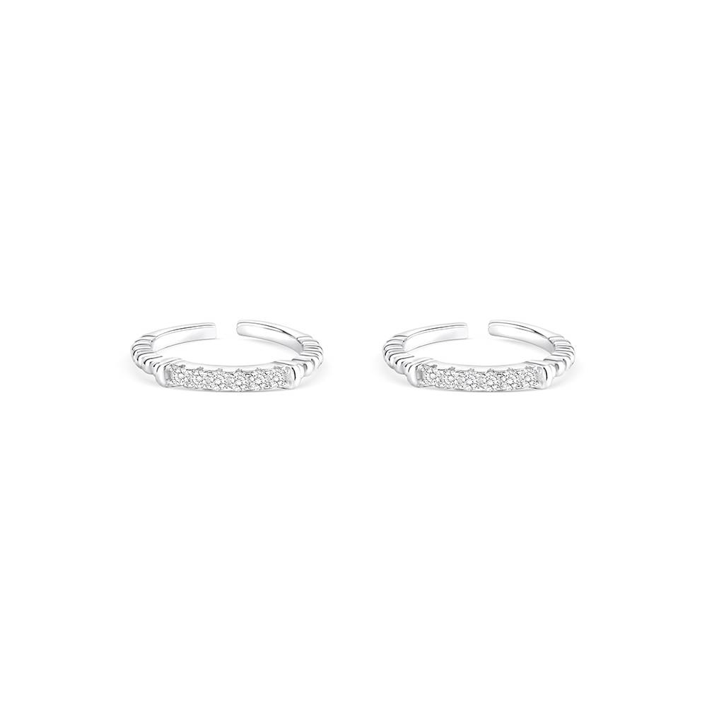 Crystal Toe Ring - 925 Sterling Silver