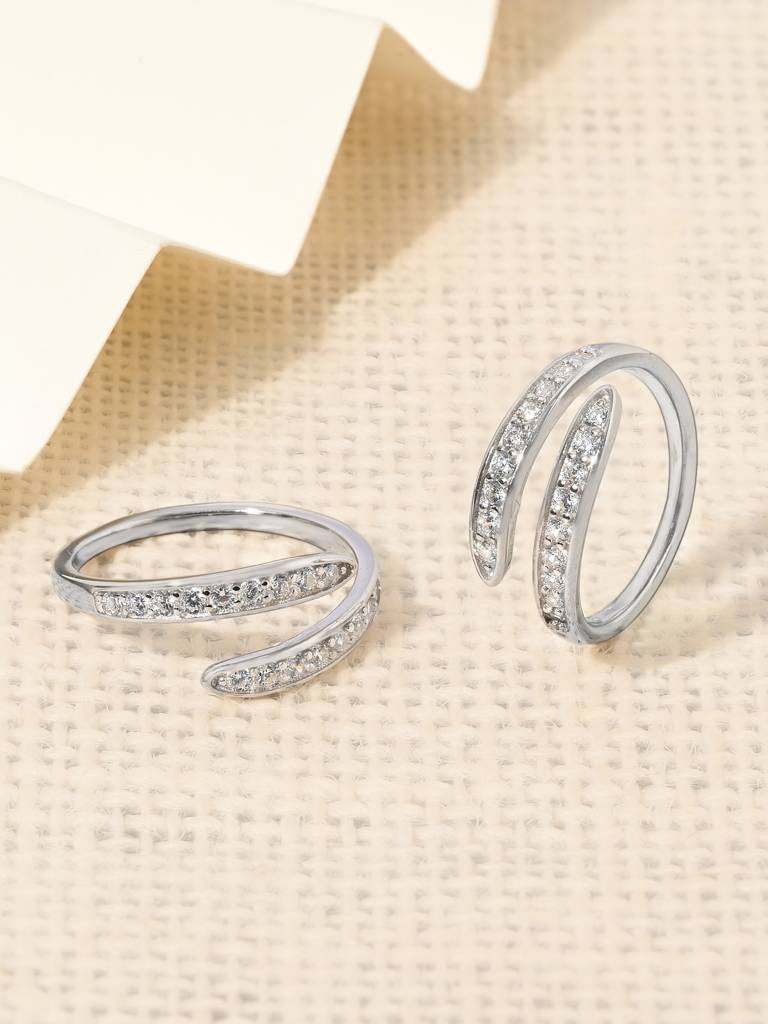 Lustra Silver Toe Ring - 925 Sterling Silver