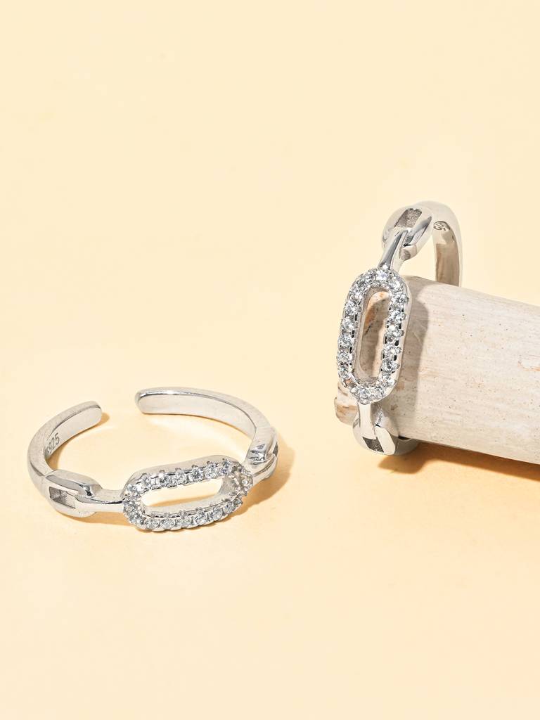 Aurelina Silver Toe Ring - 925 Sterling Silver