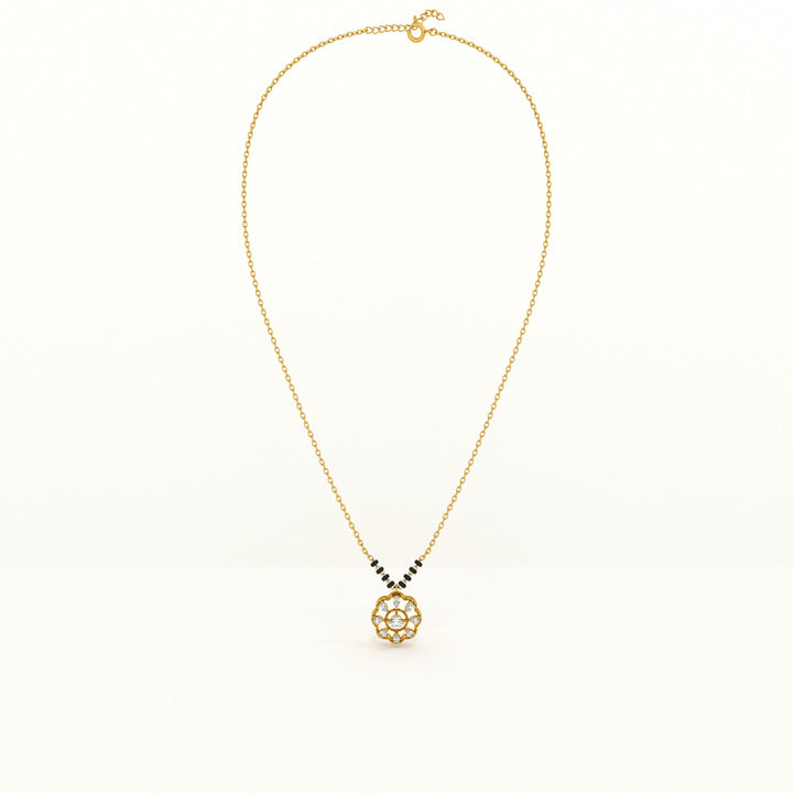 18K Gold Vermeil Mandala Mangalsutra with CZ Stones - 925 Sterling Silver
