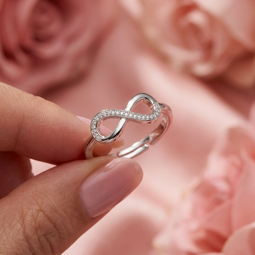 Infinity Ring - Adjustable Pave Crystal Eternal Love Ring