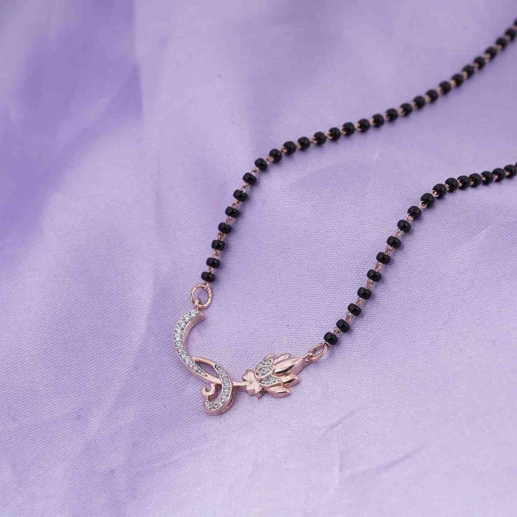 Floral Love Bond Mangalsutra - 925 Sterling Silver Rose Gold Plated