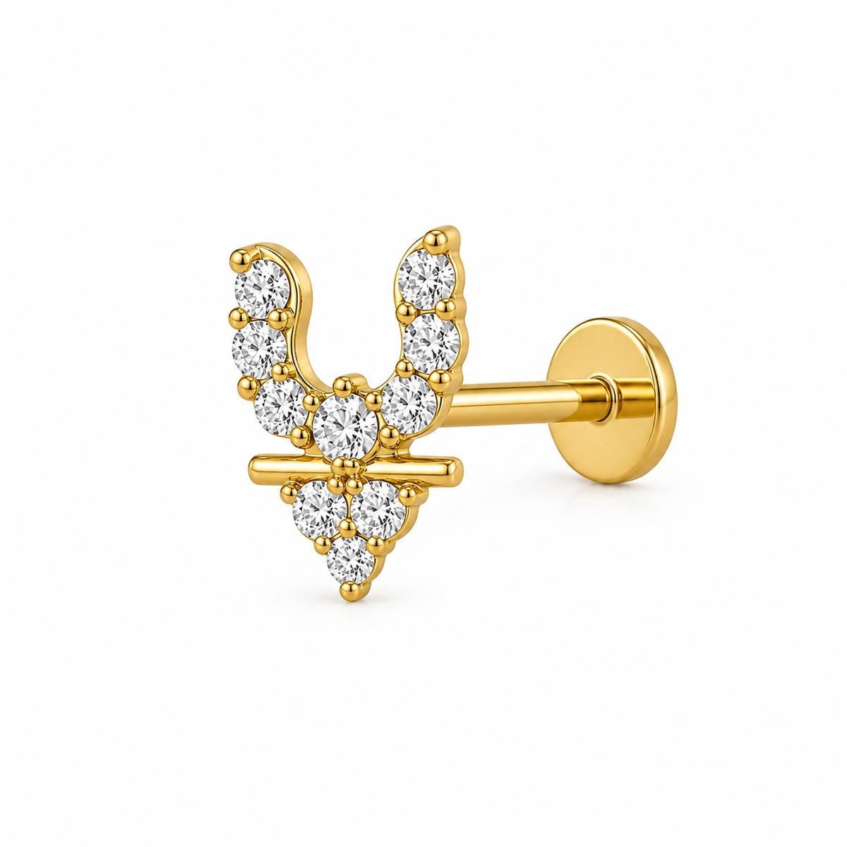Angel Wings Nose Ring - close-up detail