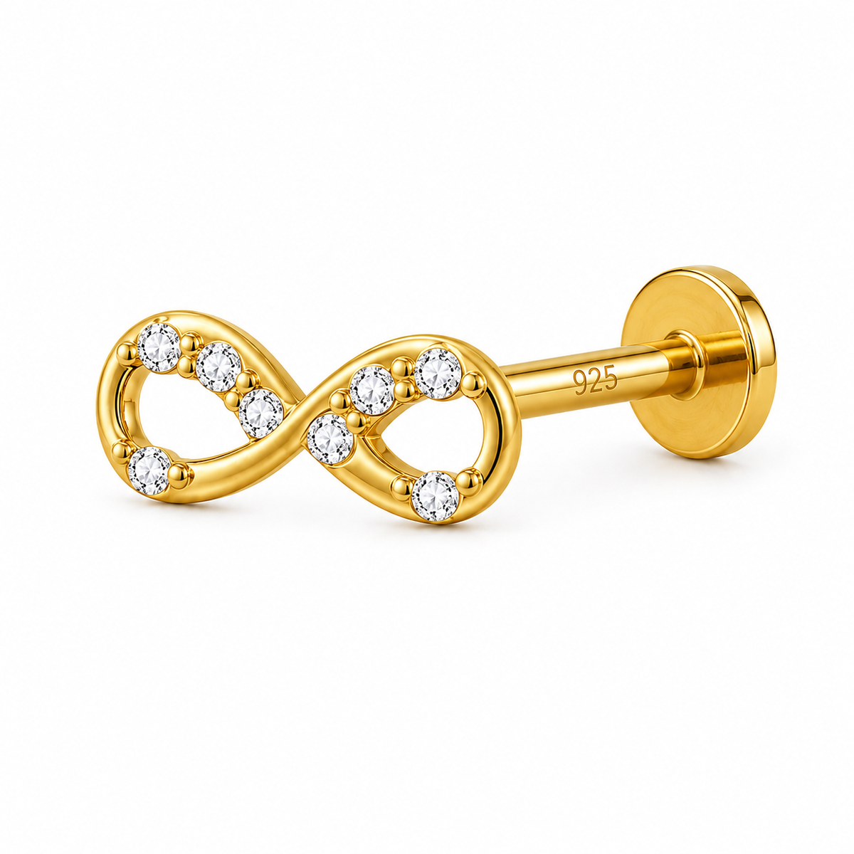 Infinity Nose Pin - close-up detail