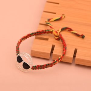 “My Brother Super Cool” Thread Rakhi Bracelet - Sterling Silver
