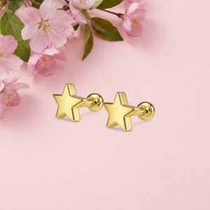 Mini Star Studs - 925 Sterling Silver Gold Plated