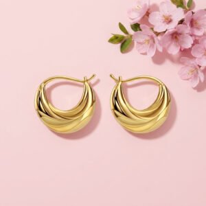 Baali Hoops - 925 Sterling Silver Gold Plated