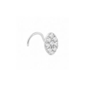 Marquise Pave CZ Nose Pin 925 Sterling Silver