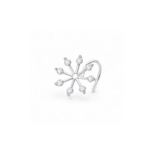 Mini Starburst CZ Nose Pin 925 Sterling Silver