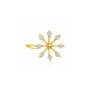 Starburst CZ Nose Pin 925 Sterling Silver