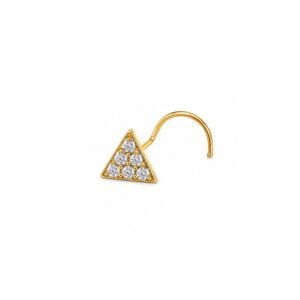 Triangle Pave CZ Nose Pin 925 Sterling Silver