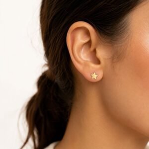 Mini Star Studs - 925 Sterling Silver Gold Plated