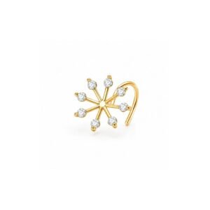 Mini Starburst CZ Nose Pin 925 Sterling Silver