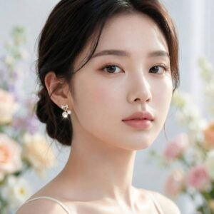 Gilded Pearl Bow Stud Earrings - 925 Sterling Silver Gold Plated