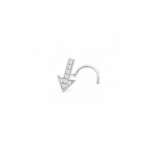 Arrow Pave CZ Nose Pin 925 Sterling Silver