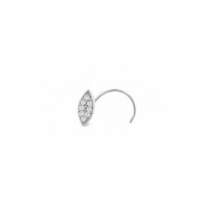 Small Marquise Pave CZ Nose Pin 925 Sterling Silver
