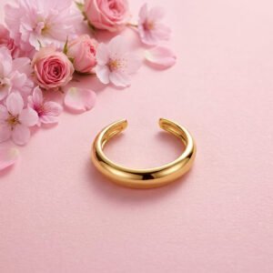 Hollow Dome Ear Cuff - 925 Sterling Silver Gold Plated