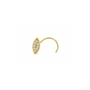 Small Marquise Pave CZ Nose Pin 925 Sterling Silver
