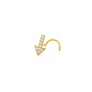 Arrow Pave CZ Nose Pin 925 Sterling Silver