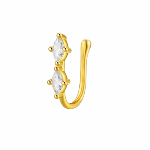 Double Marquis White Cz Nose Pin – Sterling Silver