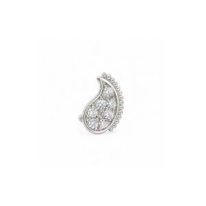 Paisley Pave CZ Nose Pin 925 Sterling Silver