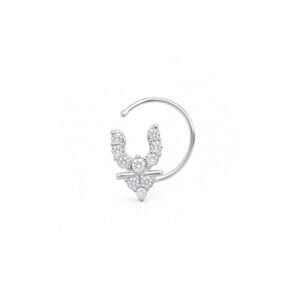 Angel Wings CZ Nose Ring 925 Sterling Silver