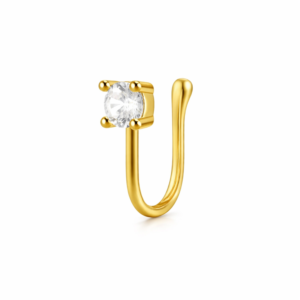 Classic Solitaire White Cz Nose Pin – Sterling Silver