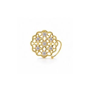 Jali Lattice CZ Nose Ring 925 Sterling Silver