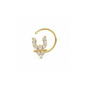 Angel Wings CZ Nose Ring 925 Sterling Silver