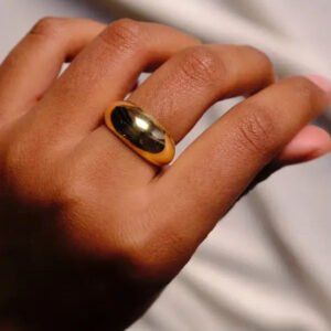 Big Mound Ring - 925 Sterling Silver Gold Plated