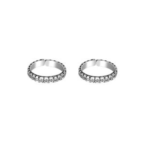 Circular Harmony Oxidized Toe Ring - 925 Sterling Silver