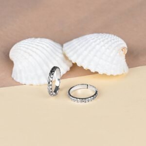 Circular Harmony Oxidized Toe Ring - 925 Sterling Silver