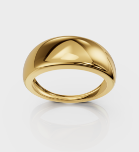 Big Mound Ring - 925 Sterling Silver Gold Plated