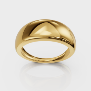 Big Mound Ring - 925 Sterling Silver Gold Plated
