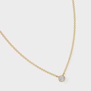 Solo Diamond Necklace - 925 Sterling Silver Gold Plated