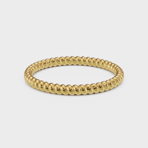 Rope Ring - 925 Sterling Silver Gold Plated