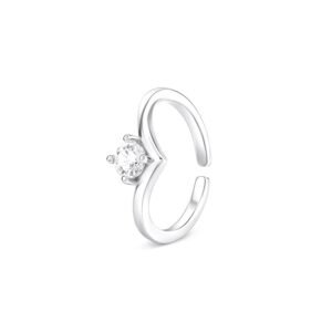Solitaire CZ Toe Ring - 925 Sterling Silver