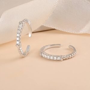 Crystal Toe Ring - 925 Sterling Silver