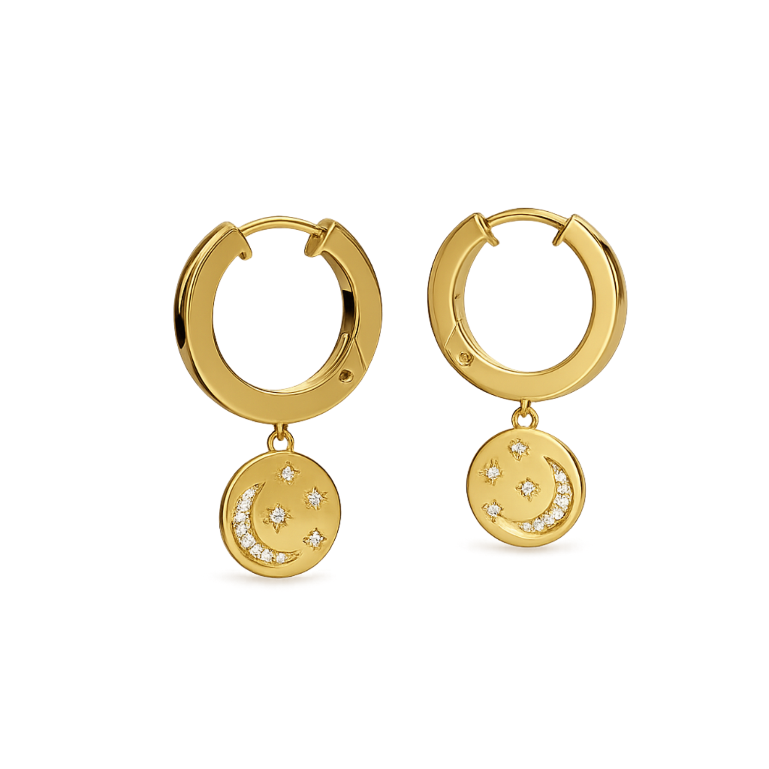 Galaxy Huggies - 925 Sterling Silver Gold Plated - Image 3