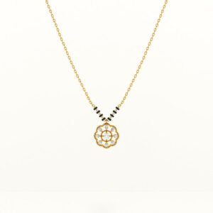 18K Gold Vermeil Mandala Mangalsutra with CZ Stones - 925 Sterling Silver
