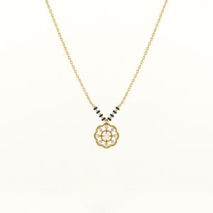 18K Gold Vermeil Mandala Mangalsutra with CZ Stones - 925 Sterling Silver