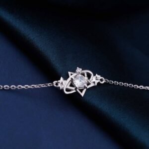 Silver Layered Star Link Bracelet - 925 Sterling Silver Gold Plated