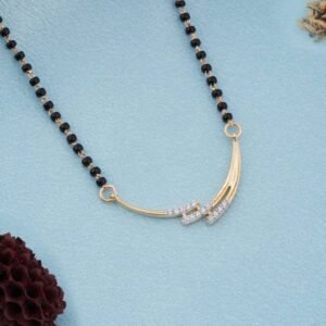 Golden Match Made In Heaven Mangalsutra - 925 Sterling Silver Gold Plated