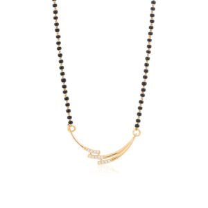 Golden Match Made In Heaven Mangalsutra - 925 Sterling Silver Gold Plated